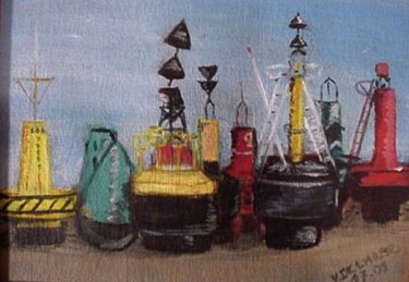 Peinture intitulée "Ramsgate harbour" par Viviane Delhage, Œuvre d'art originale
