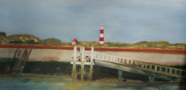 Malerei mit dem Titel "Nieuwpoortse geul" von Viviane Delhage, Original-Kunstwerk