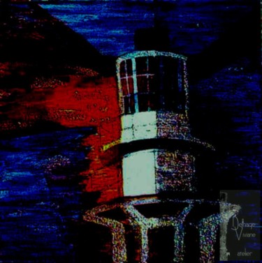 Peinture intitulée "Lighthouse close up…" par Viviane Delhage, Œuvre d'art originale
