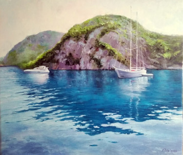 Gocek. Osmanaga bay Peinture intitulée "Gocek. Osmanaga bay" par Nataliia Vidzivats, Œuvre d'art originale, Huile Monté sur Châssis