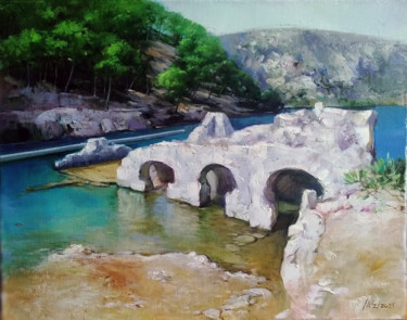 Cleopatra hammam bay Peinture intitulée "Cleopatra hammam bay" par Nataliia Vidzivats, Œuvre d'art originale, Huile Monté sur Châssis