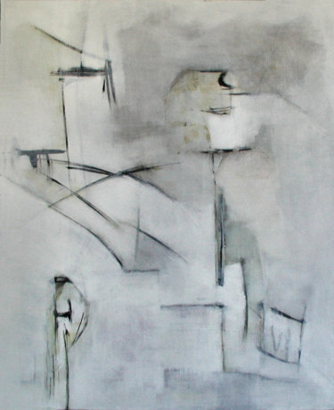 Peinture intitulée "Traces blanches" par Isabelle Viennois, Œuvre d'art originale, Huile