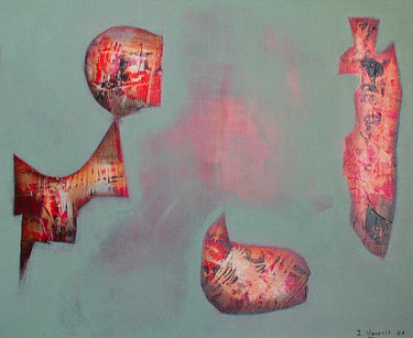 Peinture intitulée "Les clones" par Isabelle Viennois, Œuvre d'art originale, Huile