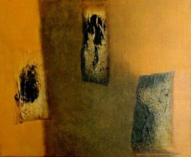 Painting titled "blocs jaunes" by Isabelle Viennois, Original Artwork