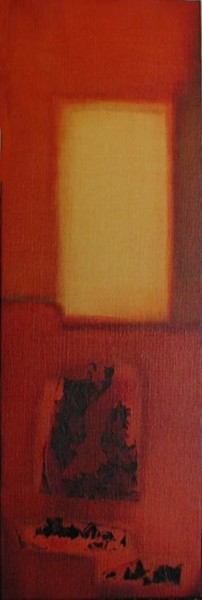 Painting titled "composition orange" by Isabelle Viennois, Original Artwork