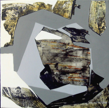 Peinture intitulée "composition 40x40cm…" par Isabelle Viennois, Œuvre d'art originale, Huile