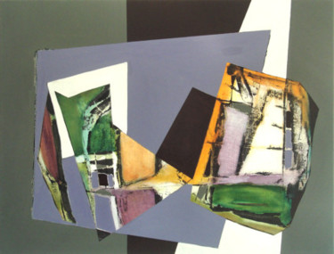 Peinture intitulée "composition violett…" par Isabelle Viennois, Œuvre d'art originale, Huile