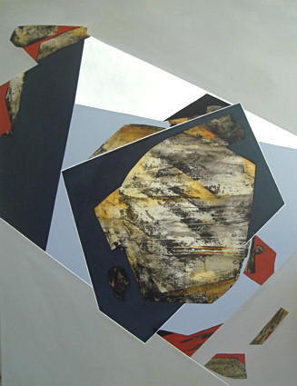 Peinture intitulée "composition avec pe…" par Isabelle Viennois, Œuvre d'art originale, Huile