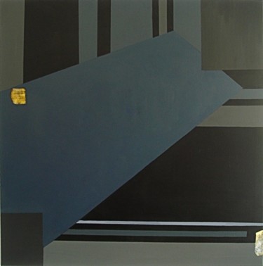 Peinture intitulée "composition sombre" par Isabelle Viennois, Œuvre d'art originale, Huile