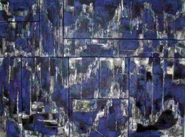 Peinture intitulée "rytmique bleue" par Isabelle Viennois, Œuvre d'art originale, Huile