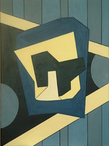 Peinture intitulée "09-composition-jaun…" par Isabelle Viennois, Œuvre d'art originale, Huile