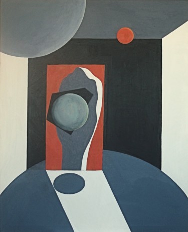 Peinture intitulée "12-la-porte-rouge-1…" par Isabelle Viennois, Œuvre d'art originale, Acrylique