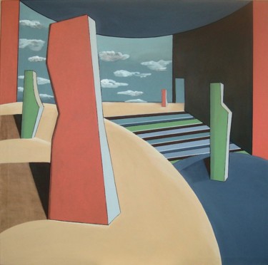 Peinture intitulée "05-huis-clos-ouvert…" par Isabelle Viennois, Œuvre d'art originale