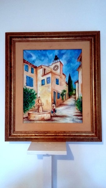 Painting titled "SEGURET VILLAGE" by Gerard Lami, Original Artwork, Oil