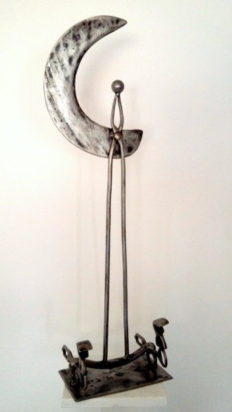 Sculpture titled "ATTELAGE ETRUSQUE L…" by Gerard Lami, Original Artwork, Metals