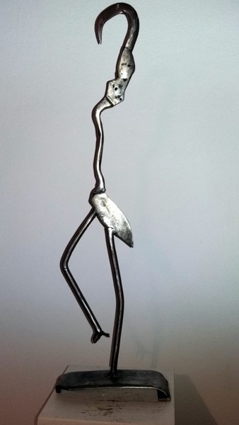 Sculpture titled "LE FLAMAND DE CAMAR…" by Gerard Lami, Original Artwork, Metals