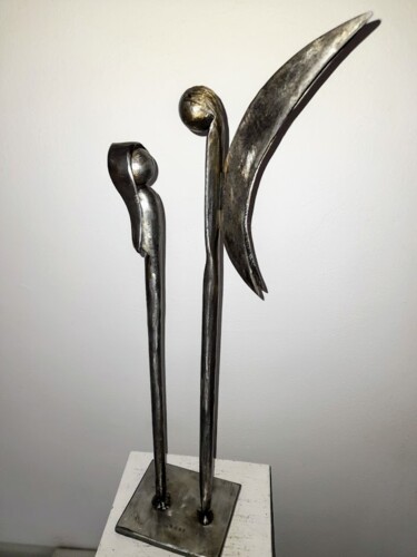 Sculpture titled "ANNONCIATION" by Gerard Lami, Original Artwork, Metals