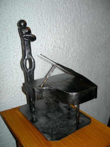 Skulptur mit dem Titel "RAY-CHARLES THE GEN…" von Gerard Lami, Original-Kunstwerk