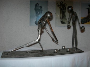 Sculpture intitulée "LES JOUEURS DE BOUL…" par Gerard Lami, Œuvre d'art originale