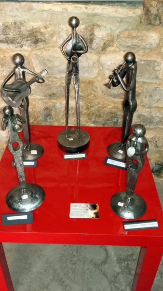 Sculpture titled "JAZZMANS -ESPACE DE…" by Gerard Lami, Original Artwork, Metals