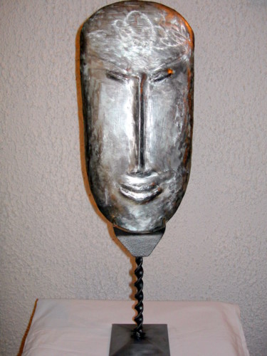 Sculpture titled "TETE DE FEMME - Eth…" by Gerard Lami, Original Artwork, Metals
