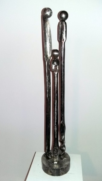 Sculpture titled "EN FAMILLE / IN FAM…" by Gerard Lami, Original Artwork, Metals
