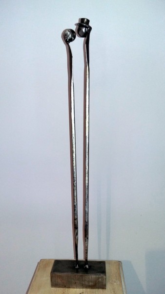 Sculpture titled "RENCONTRE AMOUREUSE" by Gerard Lami, Original Artwork, Metals