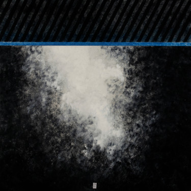 Malerei mit dem Titel ""Abstract cloud", a…" von Abstract Painter Vieville, Original-Kunstwerk, Öl Auf Keilrahmen aus Holz m…