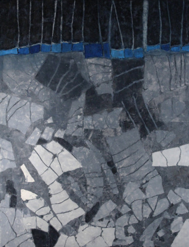 Картина под названием ""Forgotten fields",…" - Abstract Painter Vieville, Подлинное произведение искусства, Масло