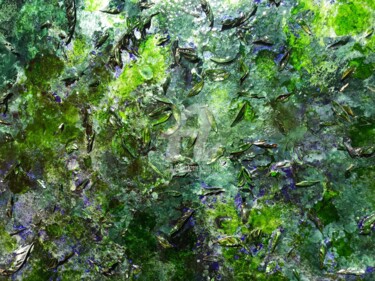 Peinture intitulée "Natura" par Dolorès Viéville, Œuvre d'art originale, Peinture vitrail