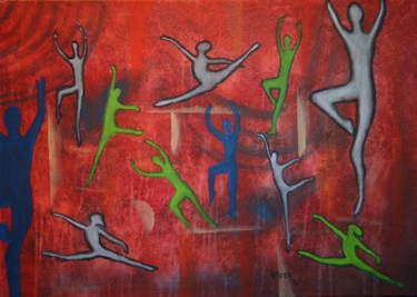 Painting titled "dance 4" by Vifer, Original Artwork, Acrylic