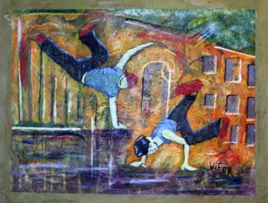 Pintura intitulada "DANCE 5" por Vifer, Obras de arte originais, Acrílico