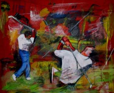Painting titled "golfe 4" by Vifer, Original Artwork, Acrylic