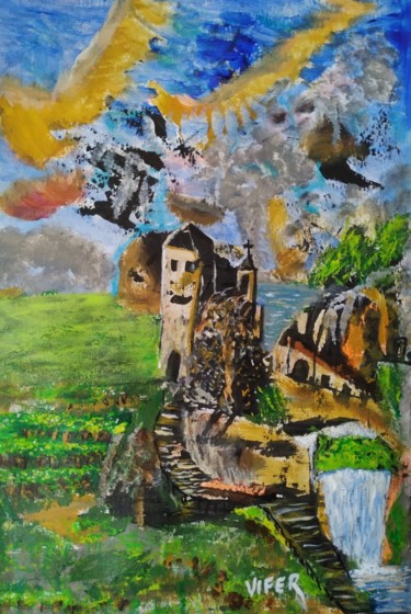 Painting titled "RURALIDADE MISTICA" by Vifer, Original Artwork, Acrylic