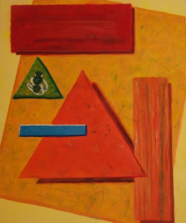 Pintura intitulada "The jewel & geometr…" por Vifer, Obras de arte originais, Acrílico
