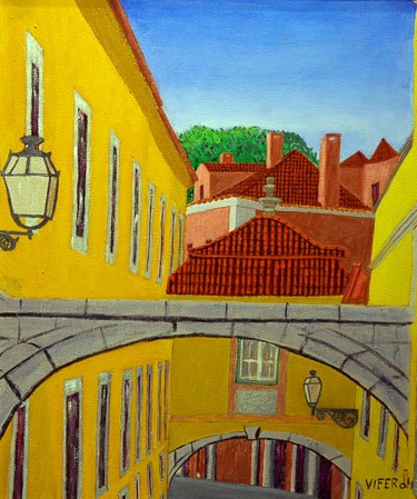 Pintura intitulada "Recanto Rua do Sécu…" por Vifer, Obras de arte originais, Acrílico