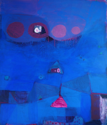 Pittura intitolato "'Clouds, queen isla…" da Daniela Vignati, Opera d'arte originale, Acrilico