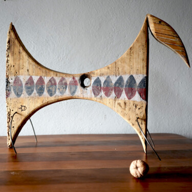 Sculpture intitulée "EQUINOZIO" par Daniela Vignati, Œuvre d'art originale, Bois