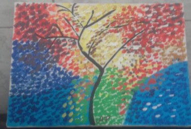 Pintura intitulada "A Árvore da Vida" por Ana Paula Castro, Obras de arte originais, Acrílico