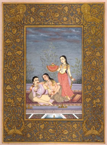 Painting titled "KAMASUTRA" by Vijay Soni, Original Artwork, Pigments Mounted on Wood Stretcher frame