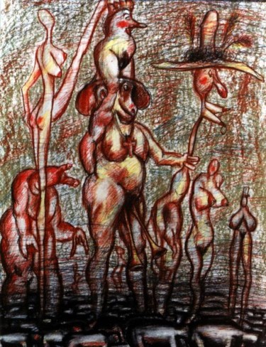 Картина под названием "духовные пастыри" - Кострицкий Владимир, Подлинное произведение искусства