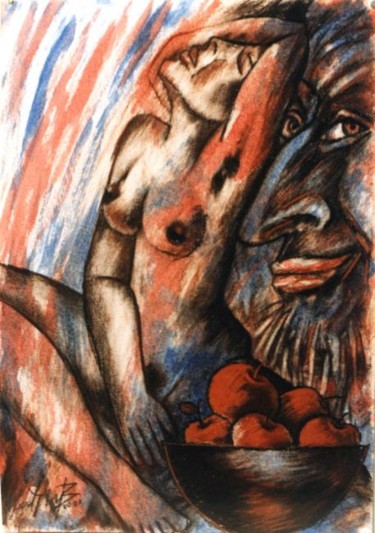 Painting titled "искушение 1" by Kostritskii Vladimir, Original Artwork
