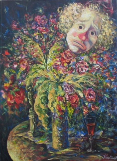 Painting titled "клоун" by Kostritskii Vladimir, Original Artwork