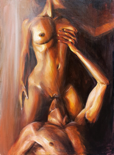 Painting titled "eat me" by Vika Skaya, Original Artwork, Oil