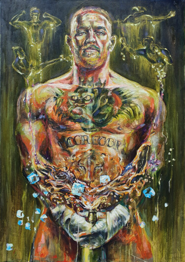 "McGregor" başlıklı Tablo Vika Skaya tarafından, Orijinal sanat, Petrol