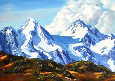 Painting titled "Nepal" by Viktoriia Slavinska, Original Artwork, Oil
