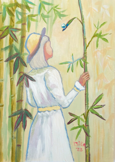 Malerei mit dem Titel "Moment" von Viktoriia Slavinska, Original-Kunstwerk, Acryl