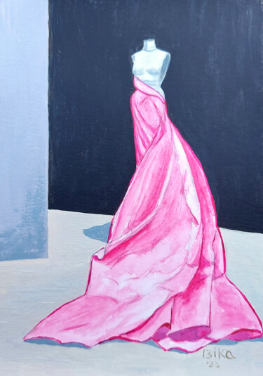 Peinture intitulée "Pink" par Viktoriia Slavinska, Œuvre d'art originale, Acrylique