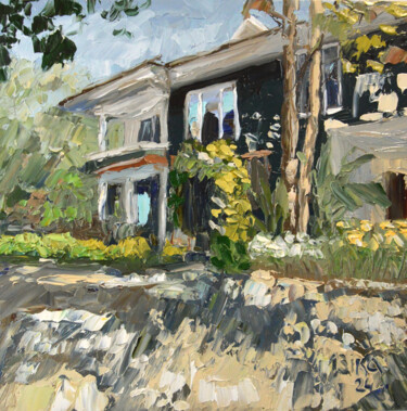 绘画 标题为“House. Garden” 由Viktoriia Slavinska, 原创艺术品, 油