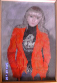 Digital Arts titled "Lady in  Red jacket" by Viktor Kovbunov, Original Artwork